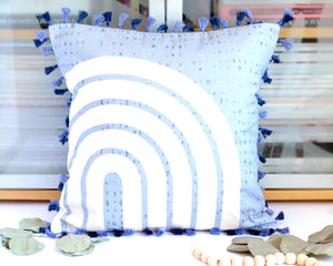 Pillow Cover - Terrazzo Rainbow in Blue