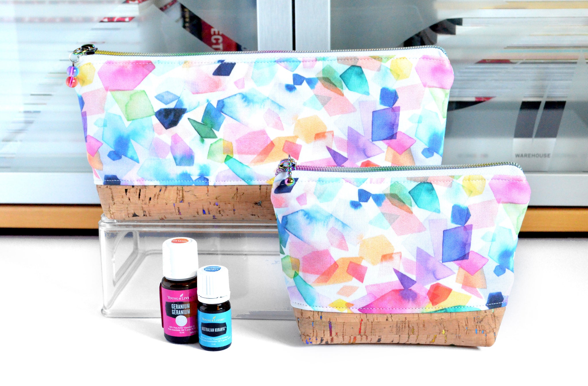 Watercolour Prisms - Essential Oil Bag
