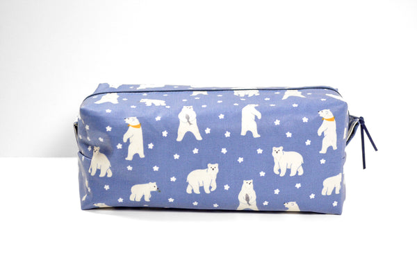 Blue Polar Bear Toiletry Bag